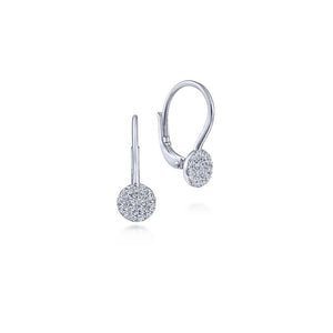 Gabriel & Co. 14k White Gold Lusso Diamond Drop Earrings