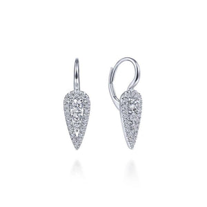 Gabriel & Co. 14k White Gold Lusso Diamond Drop Earrings