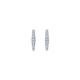 Gabriel & Co. 14k White Gold Lusso Diamond Huggie Earrings