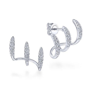 Gabriel & Co. 14k White Gold Kaslique Diamond Stud Earrings