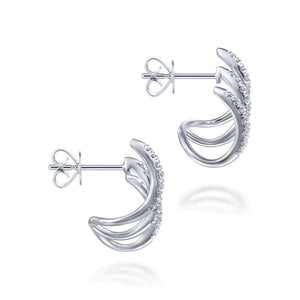 Gabriel & Co. 14k White Gold Kaslique Diamond Stud Earrings