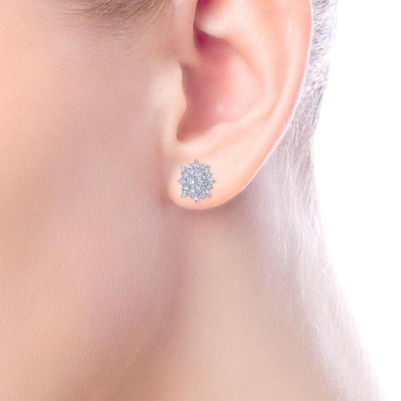 Gabriel & Co. 14k White Gold Lusso Diamond Stud Earrings