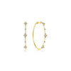 Gabriel & Co. 14k Yellow Gold Contemporary Diamond Hoop Earrings