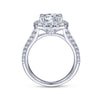 Gabriel & Co. 14k White Gold Contemporary Halo Engagement Ring