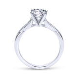 Gabriel & Co. 14k White Gold Contemporary Straight Engagement Ring