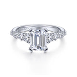 Gabriel & Co. 14k White Gold Contemporary Straight Engagement Ring