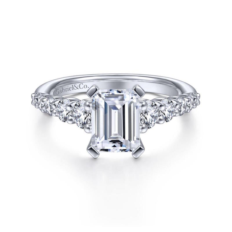 Gabriel & Co. 14k White Gold Contemporary Straight Engagement Ring