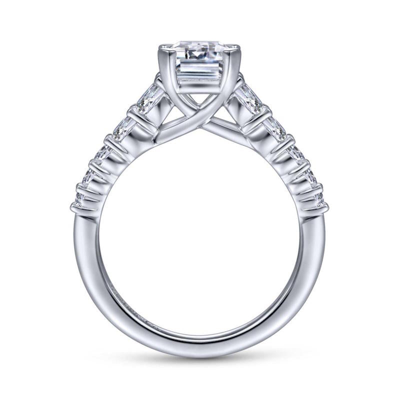 Gabriel & Co. 14k White Gold Contemporary Straight Engagement Ring