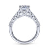 Gabriel & Co. 14k White Gold Contemporary Straight Engagement Ring