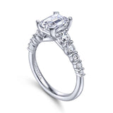 Gabriel & Co. 14k White Gold Contemporary Straight Engagement Ring