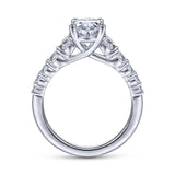 Gabriel & Co. 14k White Gold Contemporary Straight Engagement Ring