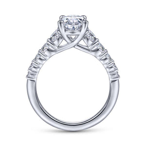 Gabriel & Co. 14k White Gold Contemporary Straight Engagement Ring