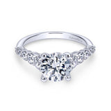 Gabriel & Co. 14k White Gold Contemporary Straight Engagement Ring