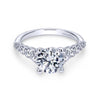 Gabriel & Co. 14k White Gold Contemporary Straight Engagement Ring