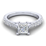 Gabriel & Co. 14k White Gold Contemporary Straight Engagement Ring