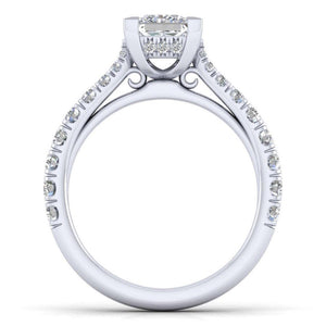 Gabriel & Co. 14k White Gold Contemporary Straight Engagement Ring