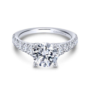 Gabriel & Co. 14k White Gold Contemporary Straight Engagement Ring