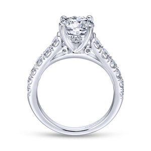 Gabriel & Co. 14k White Gold Contemporary Straight Engagement Ring