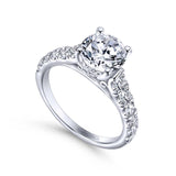 Gabriel & Co. 14k White Gold Contemporary Straight Engagement Ring