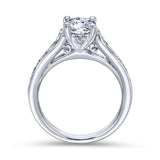 Gabriel & Co. 14k White Gold Contemporary Straight Engagement Ring