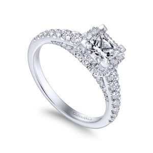 Gabriel & Co. 14k White Gold Entwined Halo Engagement Ring