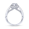 Gabriel & Co. 14k White Gold Entwined Halo Engagement Ring