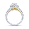 Gabriel & Co. 14k Two Tone Gold Blush Halo Engagement Ring