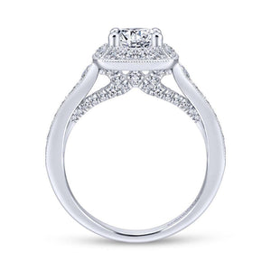 Gabriel & Co. 14k White Gold Entwined Halo Engagement Ring