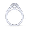 Gabriel & Co. 14k White Gold Contemporary Halo Engagement Ring