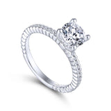 Gabriel & Co. 14k White Gold Contemporary Straight Engagement Ring