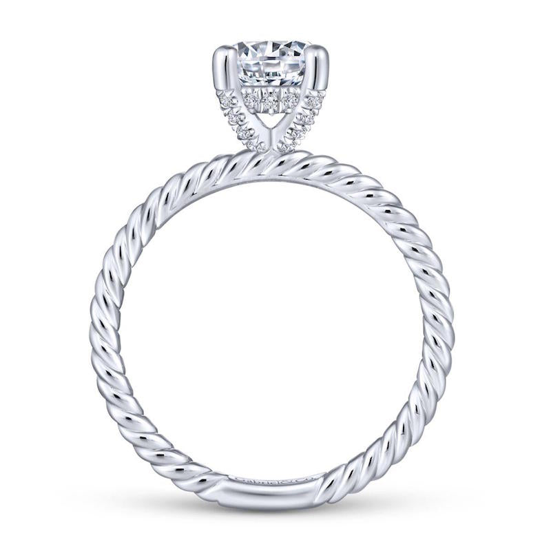 Gabriel & Co. 14k White Gold Hampton Solitaire Engagement Ring