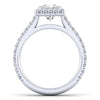 Gabriel & Co. 14k White Gold Contemporary Halo Engagement Ring