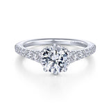 Gabriel & Co. 14k White Gold Contemporary Straight Engagement Ring