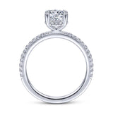 Gabriel & Co. 14k White Gold Contemporary Halo Engagement Ring