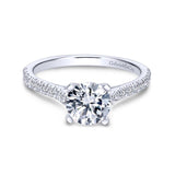 Gabriel & Co. 14k White Gold Contemporary Straight Engagement Ring