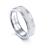 Gabriel & Co. 14k White Gold Signature Men's Wedding Band