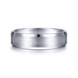 Gabriel & Co. 14k White Gold Signature Men's Wedding Band