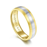 Gabriel & Co. 14k Two Tone Gold Signature Men's Wedding Band