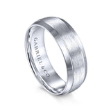 Gabriel & Co. 14k White Gold Signature Men's Wedding Band