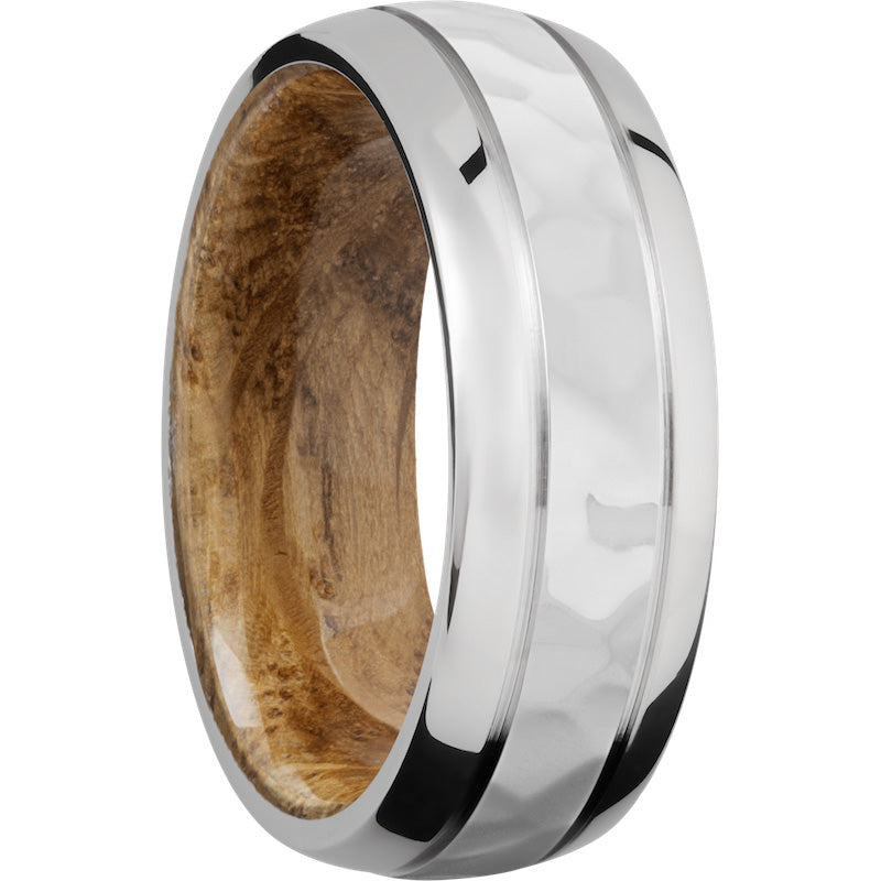 Lashbrook Cobalt Chrome Hardwood 8mm Men's Wedding Band