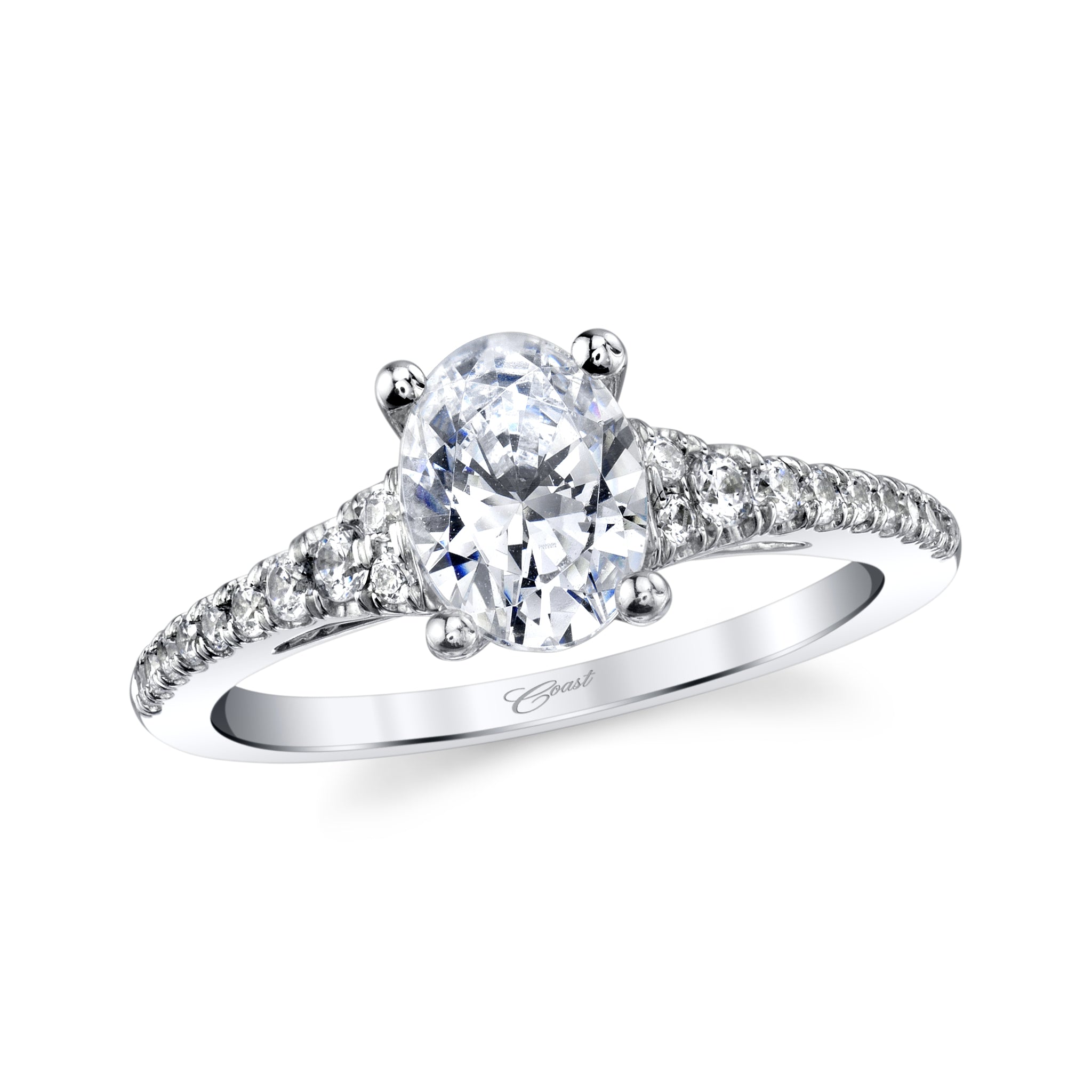 Coast Diamond 14k White Gold Fishtail Engagement Ring