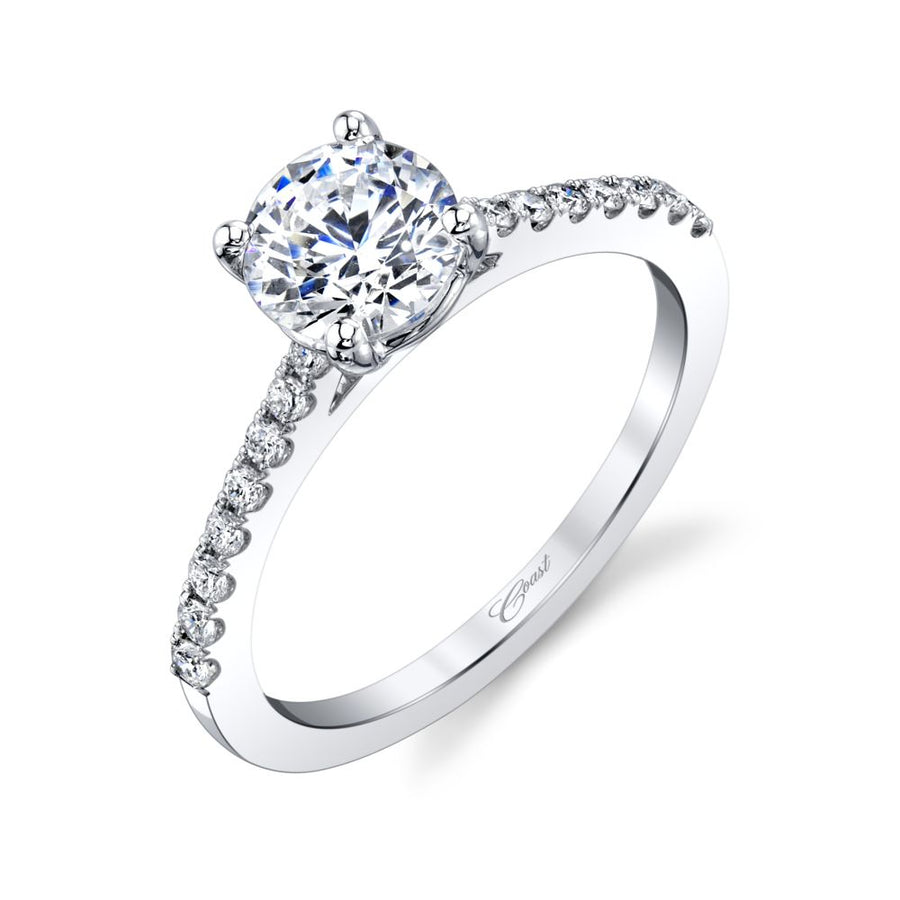 Coast Diamond 14k White Gold Microprong Engagement Ring