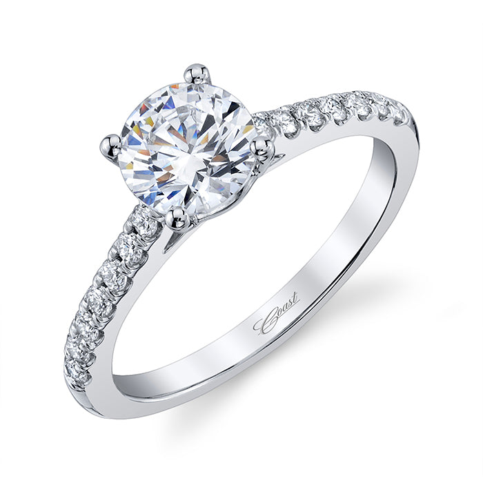 Coast Diamond 14k White Gold Fishtail Engagement Ring