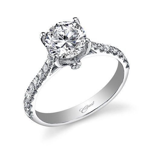 Coast Diamond 14k White Gold 0.28ct Diamond Semi-Mount Engagement Ring