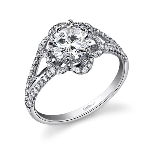 Coast Diamond 14k White Gold 0.32ct Diamond Semi-Mount Engagement Ring