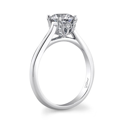 Coast Diamond 14k White Gold 0.08ct Diamond Semi-Mount Engagement Ring