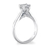 Coast Diamond 14k White Gold 0.14ct Diamond Semi-Mount Engagement Ring With Milgrain Details