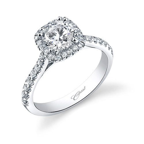 Coast Diamond 14k White Gold 0.35ct Diamond Semi-Mount Engagement Ring