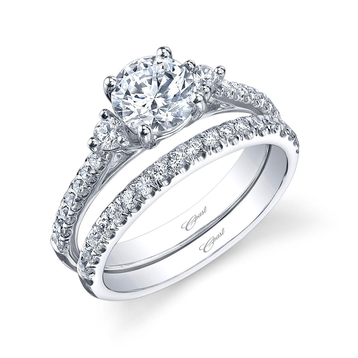 Coast Diamond 14k White Gold Fishtail Engagement Ring