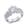 Coast Diamond 14k White Gold 0.93ct Diamond Semi-Mount Fishtail Engagement Ring